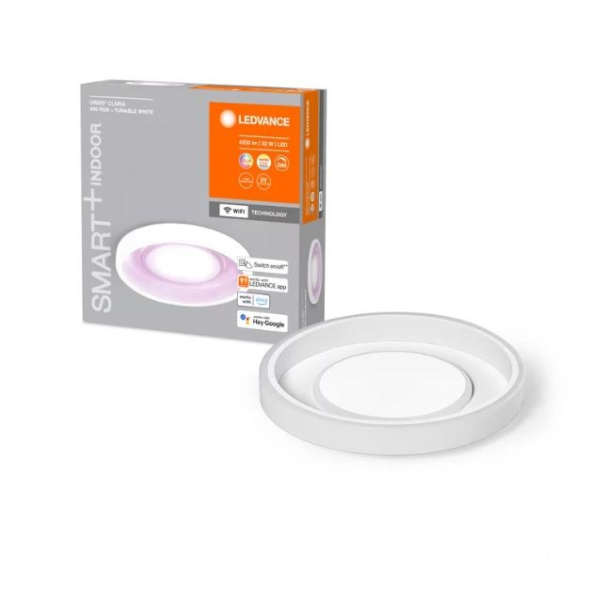 LEDVANCE LED Dimmable smart ceiling / wall lamp 32W / Ø 49cm / 2700-6500K +RGB / 3150Lm / IP20 / 360° / SMART+ Wifi Orbis Claria / 4058075754775 / 20-9739
