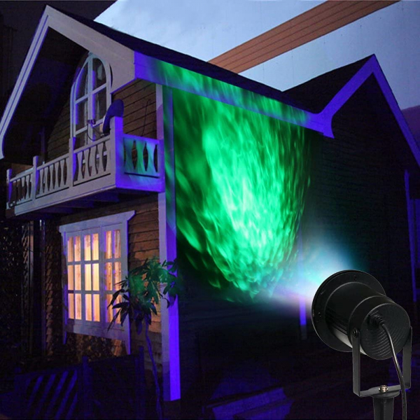Outdoor and Indoor Garden Moisture-Proof Laser Projector / Waterwave / IP65 / 12W / RGBW - Multicolor + White / 4752233010313 / 19-0700