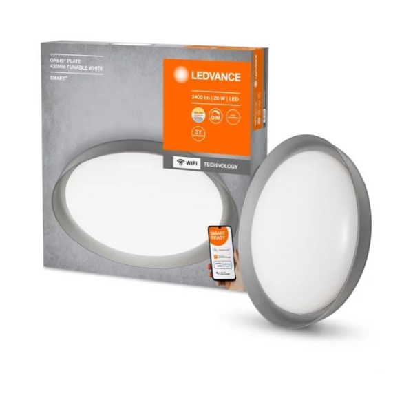 LEDVANCE LED Dimmable smart ceiling / wall lamp 26W / Ø 43cm / 3000-6500K / 850Lm / IP20 / 114° / SMART+ Wifi Orbis Plate / 4058075486461 / 20-7910