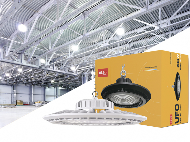 LED UFO 200W OLLO Premium+ / Exclusive / UGR15 / 28000lm / 4000K / IP65 / IK08 / White housing / LED LUMINAIRE FOR WAREHOUSE AND PRODUCTION 200W / LED HIGHBAY / 3 years factory warranty / 4752233010184 / 03-365