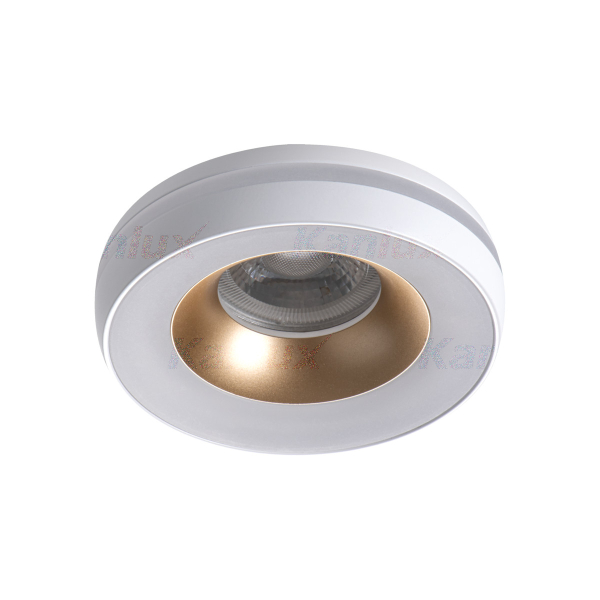 On order! / LED Recessed luminaire ELICEO DSO W/G / excl. Gx5,3/GU10 max 10W / white + gold / IP20 / Ø96 x 42 mm / mounting Ø68 mm / 5905339352835 / 03-6931