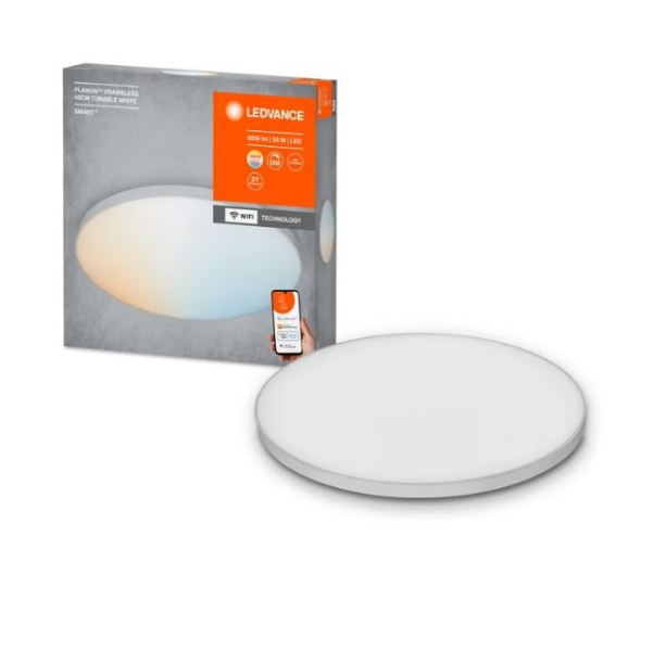 LEDVANCE LED Dimmable smart ceiling / wall light - plafon 28W / Ø 45cm / RGBTW - multicolored + tunable white / 2700Lm / IP20 / 110° / SMART+ Wifi Planon / 4058075484719 / 20-7055