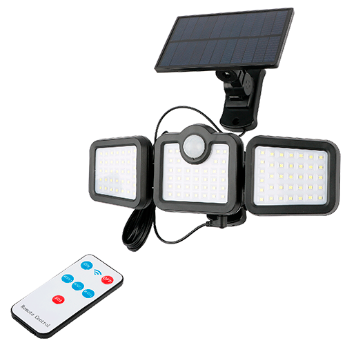 Lamp with solar battery and remote control 15W, IP65