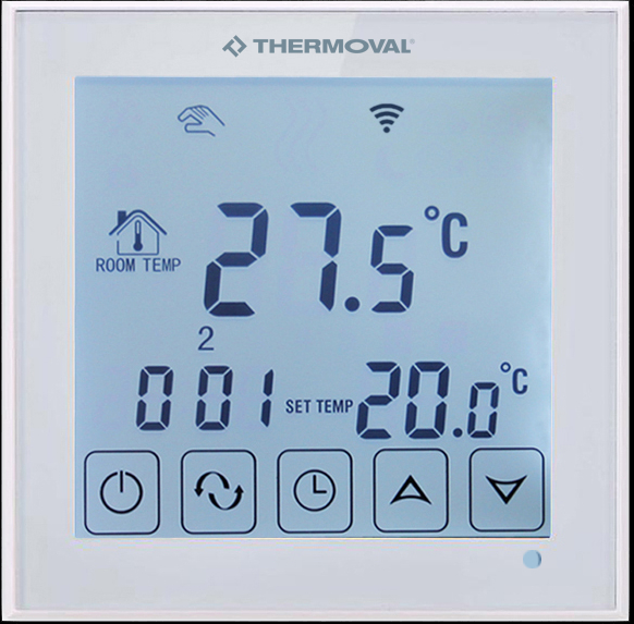 THERMOVAL MASTERBOX Pilns elektriskās siltās grīdas komplekts / 1 m² / pieskāriena temperatūras regulators TVT31 Wi-Fi / 5904302013865 / 16-124