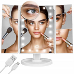  Spogulis make up ar apgaismojumu / 4 x AA batarejas / 1,5V/micro-USBs / 11.5 / 18 / 28cm / kantains / 5902802915436 / 70-1757 :: LED spoguļi ar apgaismojumu