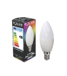 LED spuldze ar pulti C37 / E14 / 330lm / 4.5W / 3000K / RGB / POLUX / 5901508311399 / 01-1184 :: E14