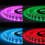 LED VIRTENE / LED LENTE / KOMPLEKTS  WIFI RGB 5050  / 14,4W/m / 60 diodes / m / IP20 / 5 metri / (pults+kontrolieris) / 2000002002673 / 05-404 :: LED Gaismas diožu virtenes Komplekti