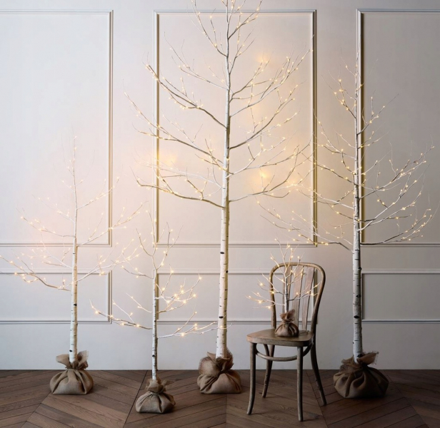 LED Рождественский декор / 3D дерево берёза / 90cm / 3.6W / WW - тёплый белый / 5902802917300 / 19-128
