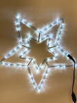 LED Ziemassvētku gaismeklis - zvaigzne / Ziemassvētku dekors / balta ar mirgojošu baltu / AC220V / 2000002004646 / 19-428 :: LED Ziemassvētku dekors