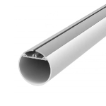 Virsapmetuma apaļš anodēts alumīnija profils ar matētu stiklu 1-2 LED lentes rindām ģipškartona plāksnēm, flīzēm, mēbelēm utt. / komplektā: stikls, vāciņi 2 gab. / HB-30D / 3m x ø30mm x 20mm / 4752233009621 / 05-769 :: Trīsmetrīgie profiļi (3 metri)