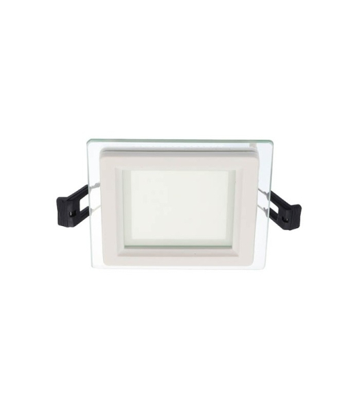 LED Recessed panel GLASS LENA-SG 6W / 540Lm / 3000K / WW - warm light / 120° / IP20 / 6970233835608 / 02-1228