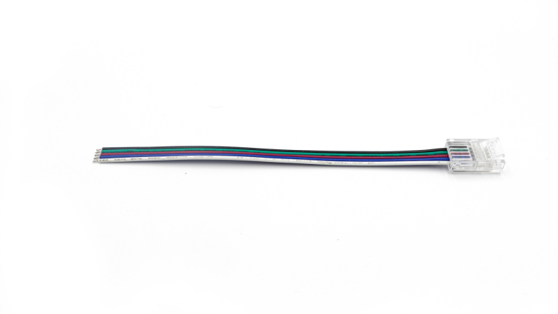 Соединитель для LED ленты RGBW / 5 PIN / 10 мм / 1-сторонний с многожильным проводом / 5904405901397 / 05-560