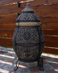 IZPĀRDOŠANA! Keramiskā krāsns - tandirs "CARVED" 85 litri. Dāvanā - Dekoratīva keramikas flīze - paliktnis / 08-239 :: Tandirs