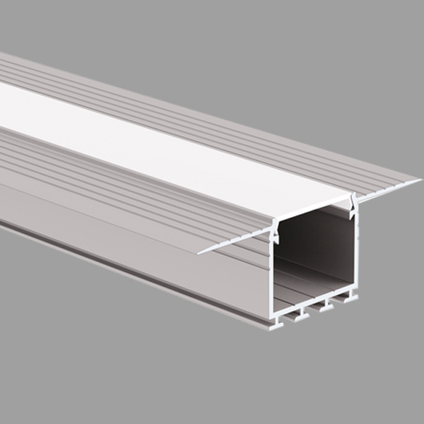 Recessed anodized aluminum profile with frosted glass for 1-2 rows of LED strip for gypsum plaster, plaster / in the set: glass, plugs 2 pcs., fasteners 2 pcs. / HB-26.7X26 / 3m x 26.7mm x 26mm / 4752233009065 / 05-711
