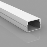 Virsapmetuma anodēts alumīnija profils LED lentām ar matētu stiklu 1-3 LED  lentes rindām / komplektā: stikls, gala vāciņi 2 gab., stiprinājumi 2gab. / HB-19.3X13M / 2m x 19.3mm x 13mm / 4752233009409 / 05-746 :: Divmetrīgie profiļi (2 metri)