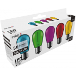 LED spuldžu KOMPLEKTS Decor Filament E27 / 1W / 50lm / 300° / daudzkrāsainas / Avide / 5999097950228 / 10-1571 ::  E27 Filament