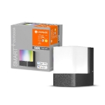 LEDVANCE LED viedais RGBW āra sienas gaismeklis 9.5W SMART+ WIFI CUBE Wall IP44/ 3000K/ 450 Lm/  tumši pelēks / 4058075478114 / 20-866 :: OSRAM / LEDVANCE  Dekoratīvais āras ēku apgaismojums