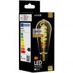 LED spuldze Soft Filament / ST58 / 4W / E27 / 360° / WW - silti balta  / 2700K / Avide / 5999097944340 ::  E27 Filament