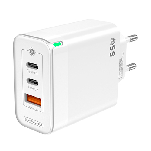Fast charging power adapter 2xUSB-C (Type-C), USB-A, 65W / 6974929200114 / 07-717