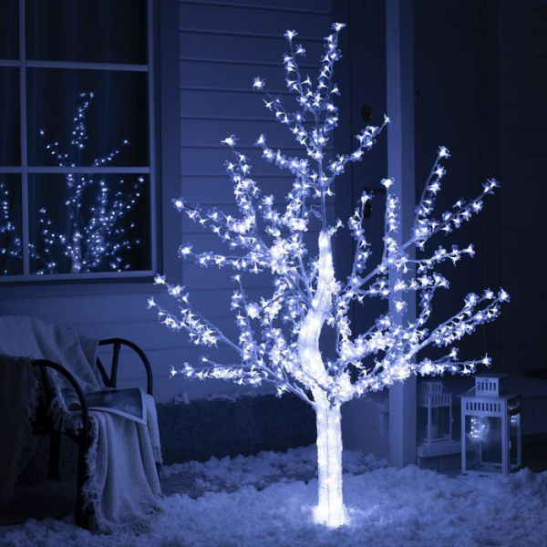 LED Рождественский декор / 3D Дерево / САКУРА / 180cm / CW - холодный белый / 29,37W / 19-546