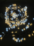 LED Ziemassvētku iekštelpu virtene ar zvaigznēm / cluster / auksti balta + silti balta (maināmi) / 300 LED diodi / 8 režīmi / 6,5m / IP44 / savienojamā / 220V / 50Hz / 19-500 :: LED Ziemassvētku virtenes