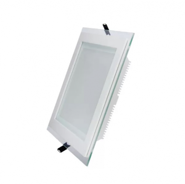 LED квадратная встраиваемая панель Glass LENA-SG / 12W / 3000K / 1080Lm / IP20 / 6970233835639 / 02-1226