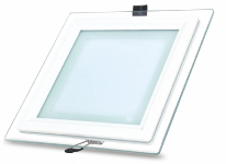 LED iebūvējams panelis Glass / 12W / 960Lm / 4000K / SQ / 220V / 4779041460314 / 02-124 :: Iebūvējamie paneļi ( Kvadrāta forma)