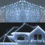 LED Ziemassvētku āra un iekštelpu virtene, lāstekas 5x0.7m / 216 diodes / CW - auksti balta / 19-385 / 4752233007061 :: LED virtenes lāstekas iekštelpām un mājas fasādei