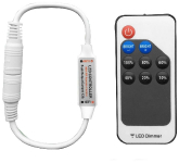 LED Dimmer lentes kontrolieris ar pulti / 9 pogas / 12V-24V / 12A  / 120W / Avide / 5999562287064 / 10-528 :: Vienkrāsainie / divkrāsainie kontrolieri 
