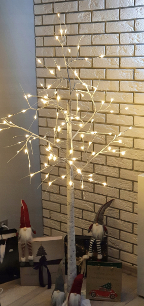 LED Ziemassvētku dekors / 3D bērza Koks / 180cm / 3.6W / WW - silti balta / 5902802917294 / 19-129