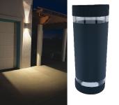 Fasādes gaismeklis ar GU10 patronu / Melna / Paredzēts āra izmantošanai / Ūdensizturīgs IP54 / 11x24x10.5cm /  Pieejamas tikai 2 gab. / VISIONAL VS-WALL-L-002 Black / 03-009 :: Fasādes apgaismojums