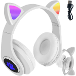 LED bezvadu Bluetooth austiņas ar kaķu ausīm / līdz 10h mūzikas atskaņošanas / 5900779939387 / 07-087 :: Bezvadu austiņas