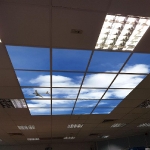  LED Panelis PREMIUM ar skatu debesīs 60x60 / 45W / 3600lm / 6000k /  sky panel / / plane view sky / 3800156627802 / 02-1755 :: LED panelis 60x60 ar skatu uz debesīm