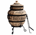 IZPĀRDOŠANA! Keramiskā krāsns - Tandirs "ASLANS" - 79 litrii. Dāvanā - Dekoratīva keramikas flīze - paliktnis 60x60 cm / Pārvalks / 08-232 :: Tandirs