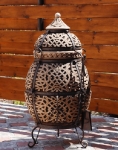 IZPĀRDOŠANA!  Keramiskā krāsns - tandirs "COBWEB" 100litri. Dāvanā - Dekoratīva keramikas flīze - paliktnis / 08-236 :: Tandirs