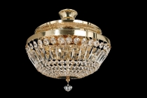 Pēc pasūtījuma!  Kristāla lustra / griestu lampa / Čehijas augstākās kvalitātes kristāla / Art. 161 000 006 GOLD :: Čehu kristāla lustras