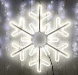 LED Ziemassvētku gaismeklis - sniegpārsla / Ziemassvētku dekors / CW - Auksti balta + ZIBSPULDZES EFEKTS / 250V / 75 x 76 cm / 120 LED diodes / 2000509534790 / 19-604 :: LED Ziemassvētku dekors
