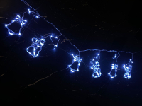 LED Ziemassvētku iekštelpu virtene ar salavečiem un zvaniem / IP44 / auksti balta / 2000002004677 / 19-425 :: LED Aizkari