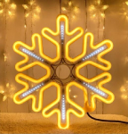 LED Ziemassvētku gaismeklis - sniegpārsla / Ziemassvētku dekors / WW - Silti balta + ZIBSPULDZES EFEKTS / 250V / 26 x 30 cm / 48 LED diodes / 2000509534738 / 19-598 :: LED Ziemassvētku dekors