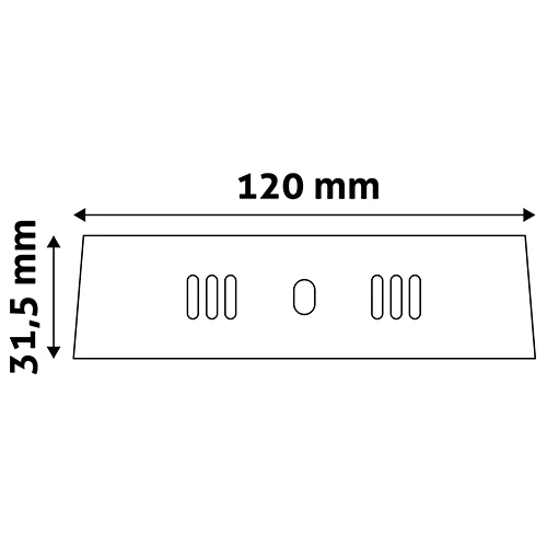 LED Surface panel Round ALU 6W, 3000K