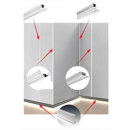 Угловой анодированный алюминиевый профиль для LED ленты HB-50X22WC