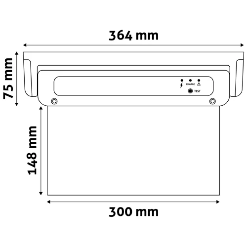 LED avārijas 1W griestu virsapmetuma gaismeklis Exit Light