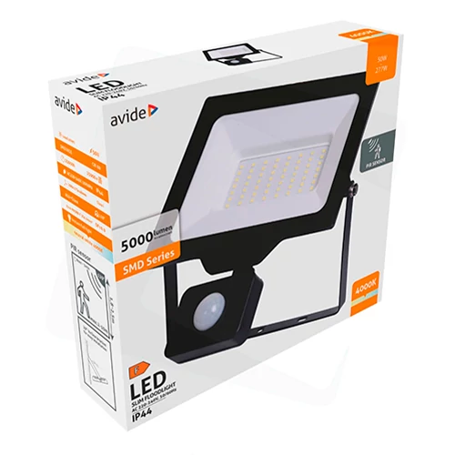 Outdoor LED floodlight with sensor Slim SMD