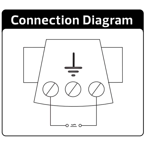 Single socket with grounding and protective cover ATOM