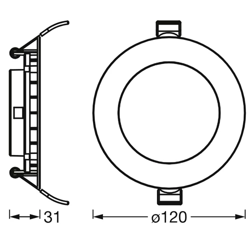 LED Iebūvējams panelis 8W 3000K DOWNLIGHT SLIM