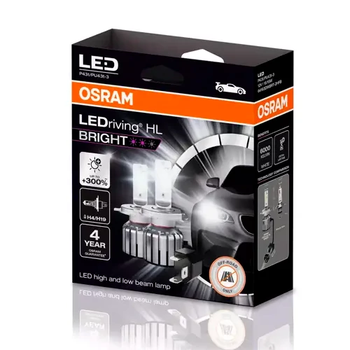 High and low beam, fog lights H4/H19, LEDriving HL BRIGHT series