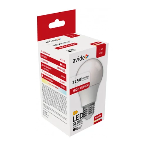 LED spuldze E27, A60, 11W, 1250lm, 3000K