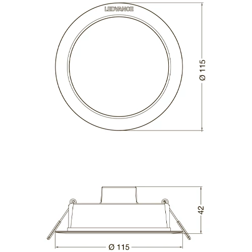 Iebūvējams gaismeklis 8W 3000K DOWNLIGHT IP44