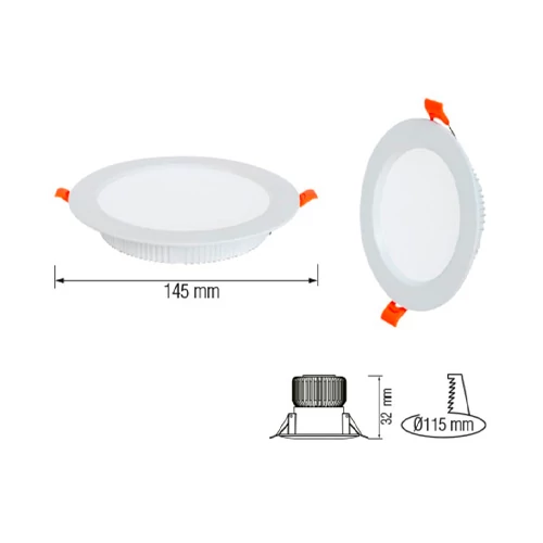 LED Built-in panel 20W, 1500lm, 3000K