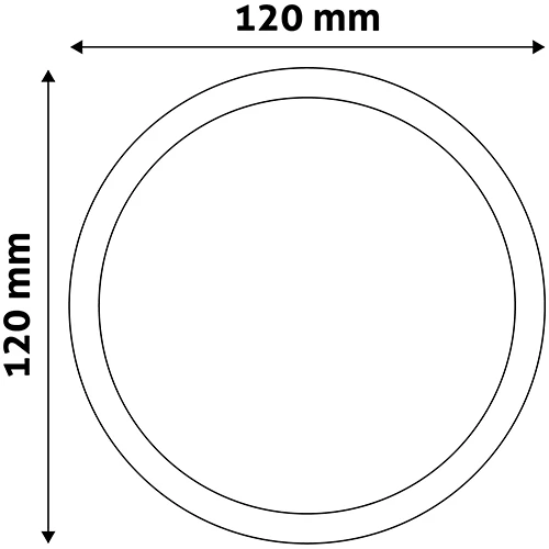 LED Surface panel Round ALU 6W, 4000K